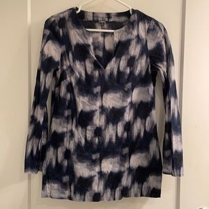 Threads Blue Tie-Dye Pattern Blouse